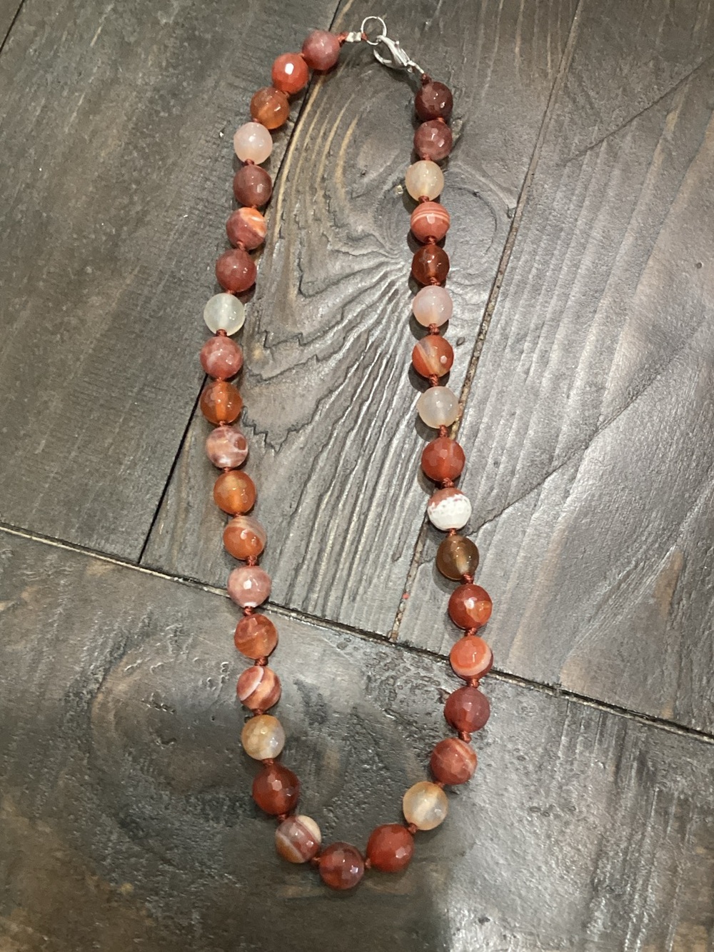 Handcrafted Carnelian Bead Necklace - Red